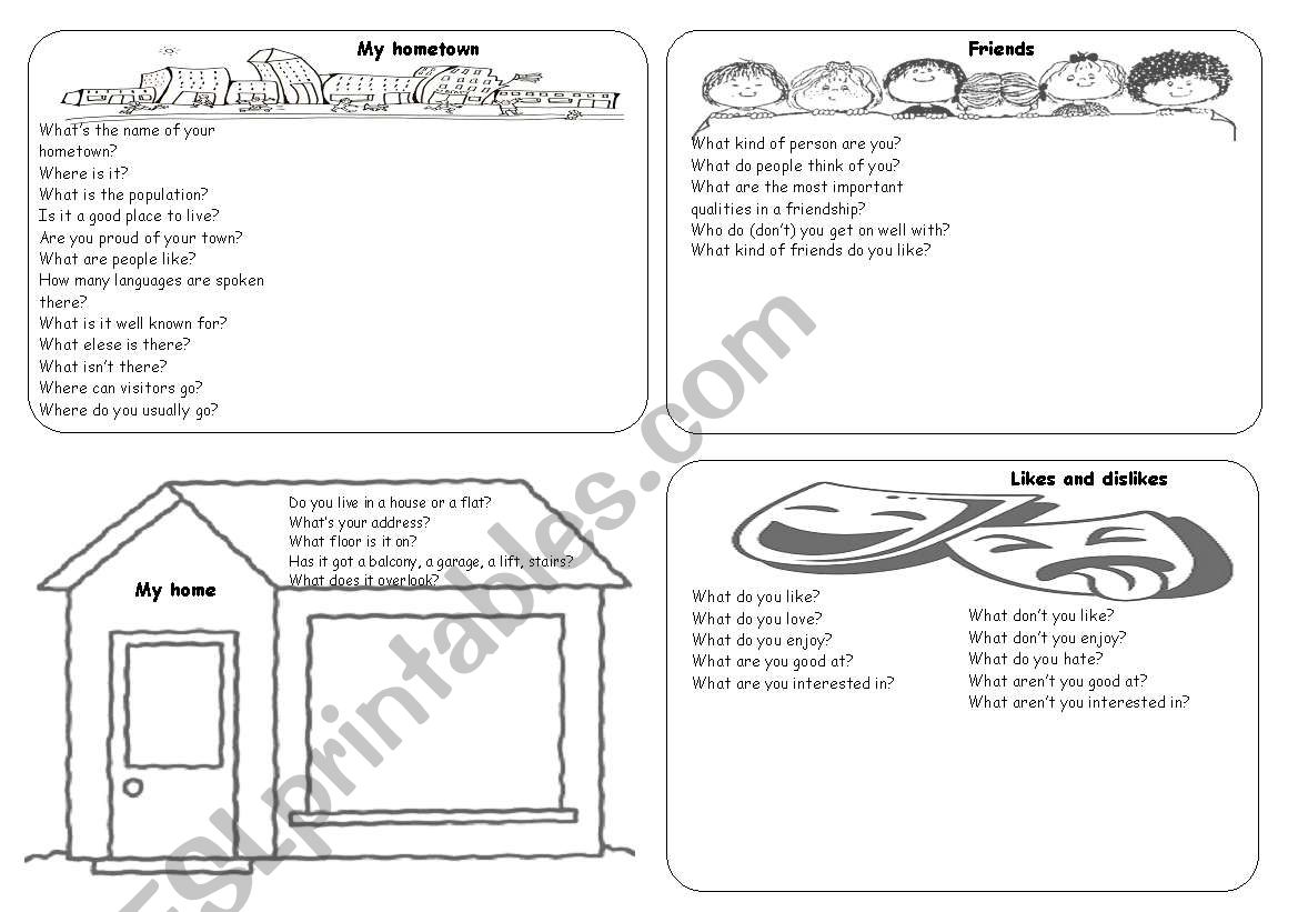 Introduce yourself - poster worksheet