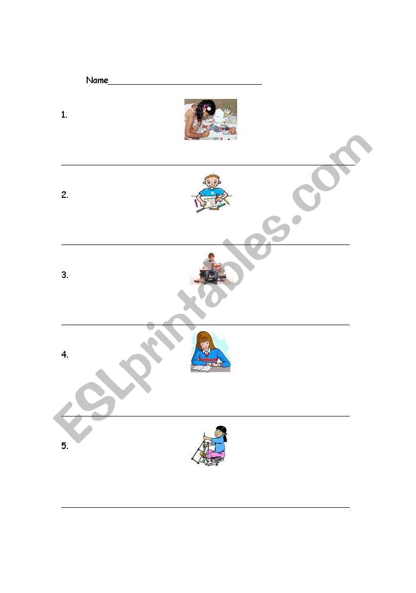 Verb Sentences worksheet