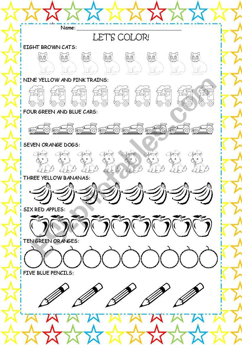 Lets Color! worksheet