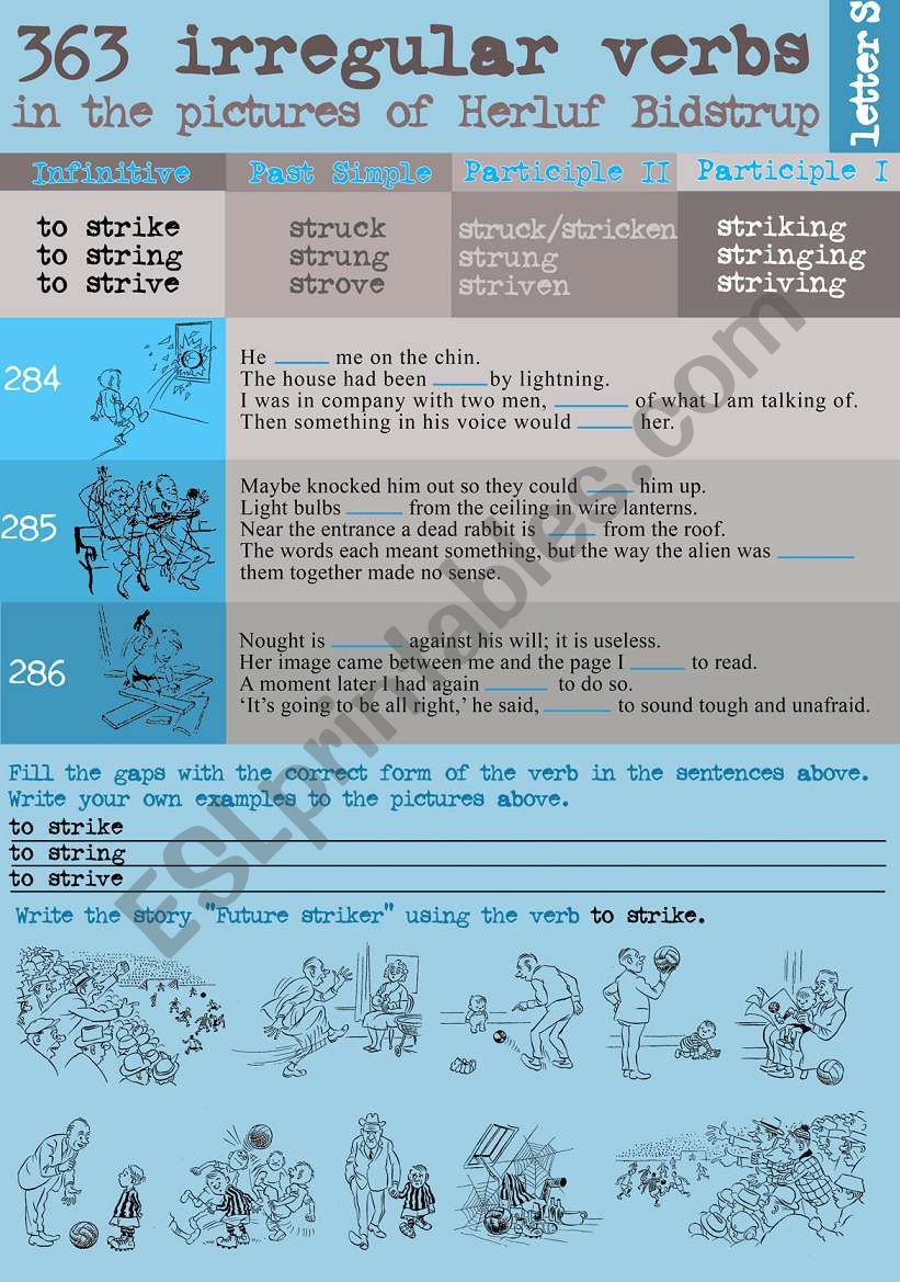 363 Irregular verbs in the pictures of Herluf Bidstrup