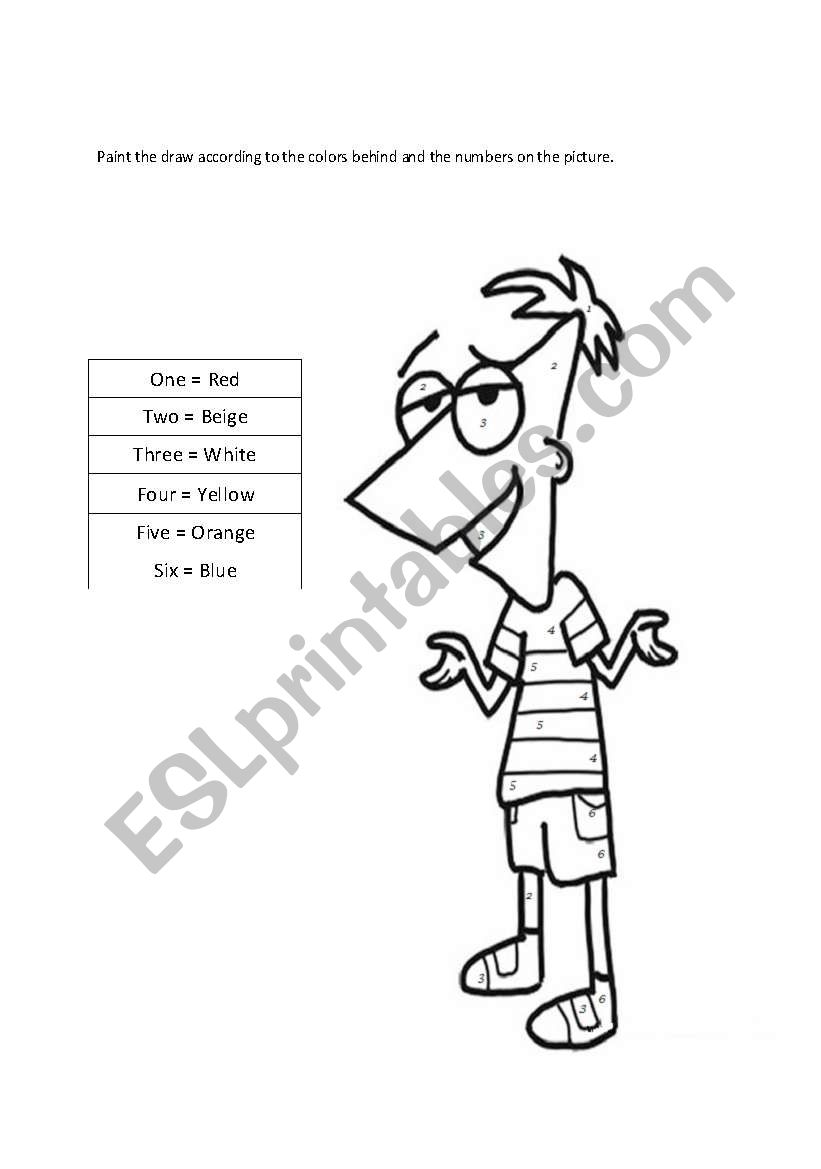 numbers and colors worksheet