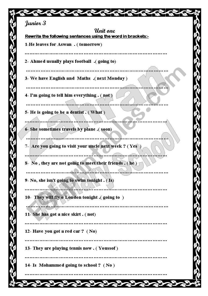 use it worksheet