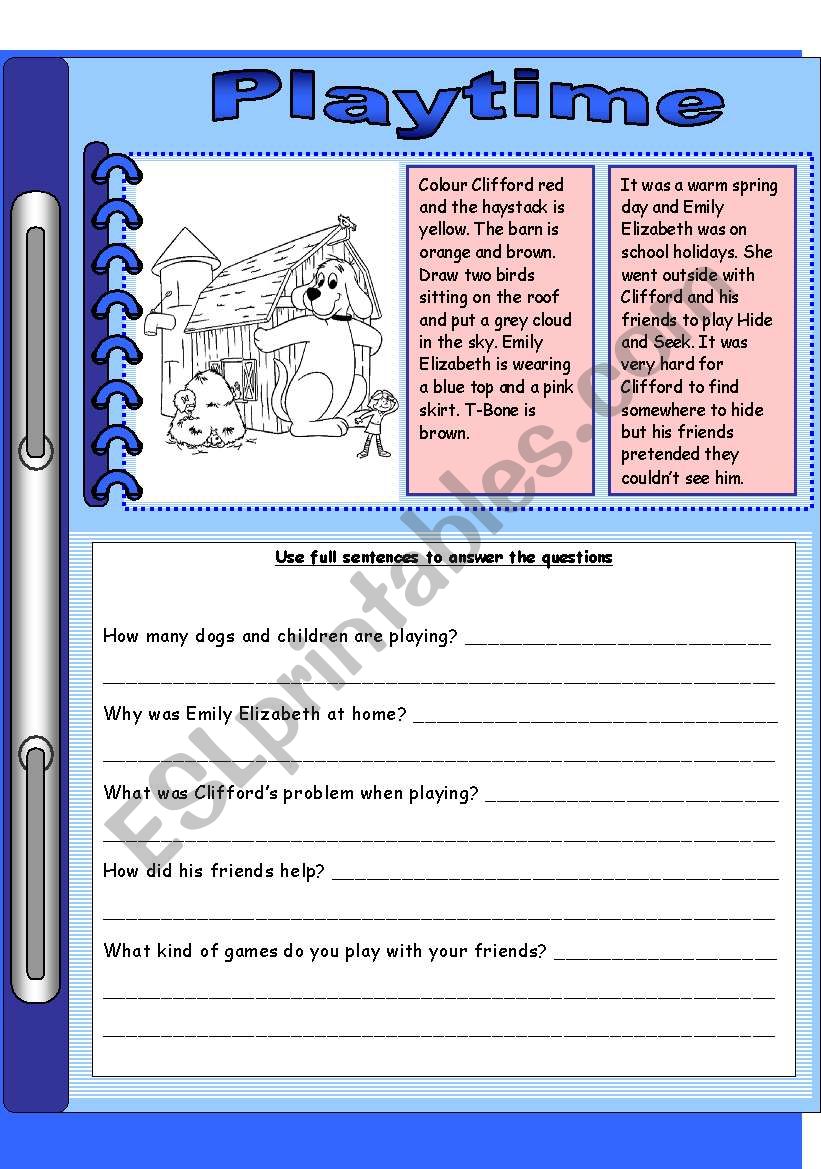 Working with words worksheet