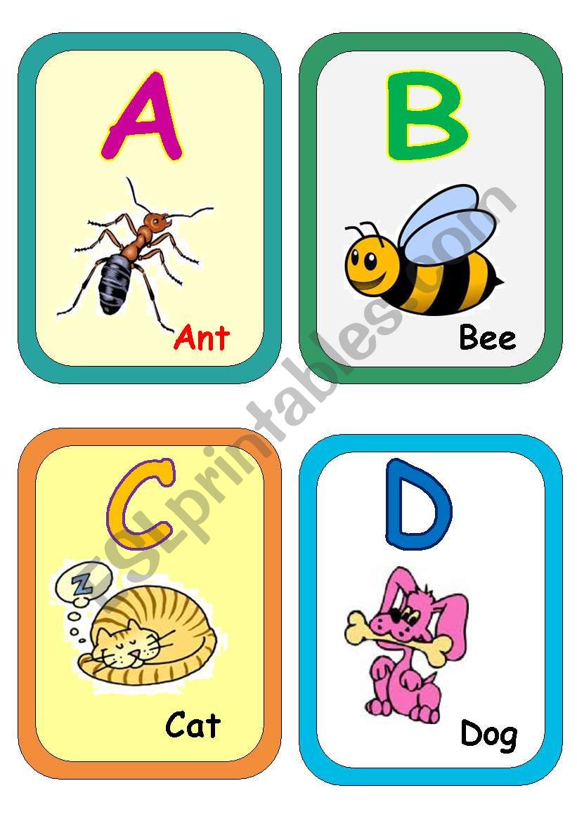 Alphabet flash-cards worksheet