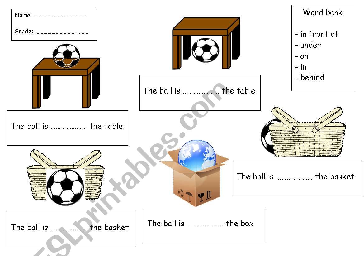 prepositions worksheet worksheet