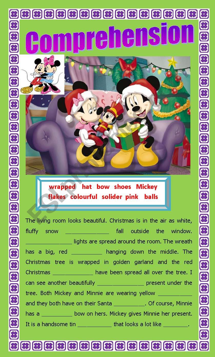 Comprehension - Gift Giving worksheet