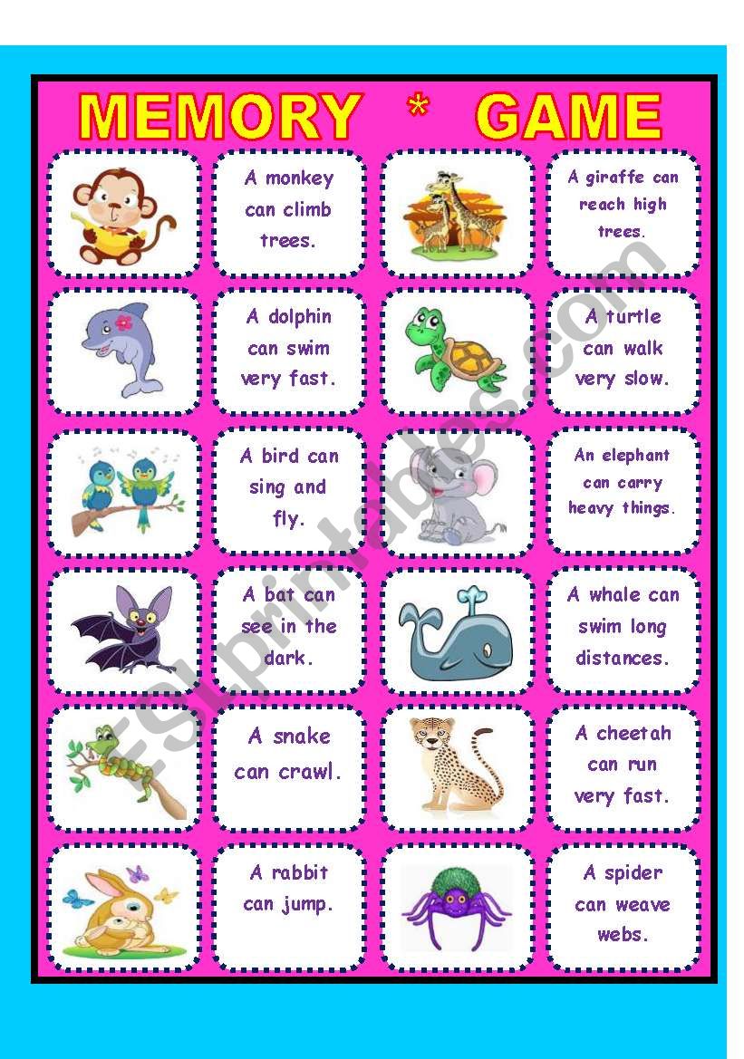 Animals in/abilites! worksheet