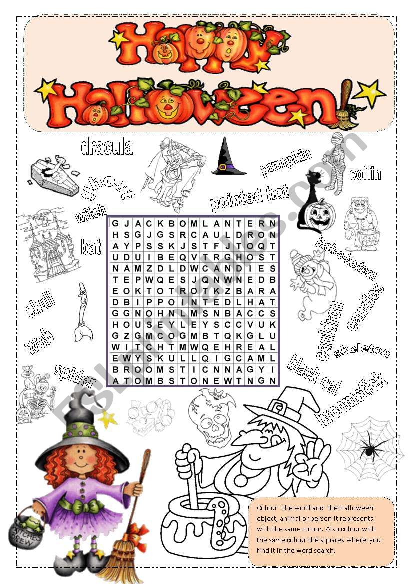 Halloween Word Search  worksheet