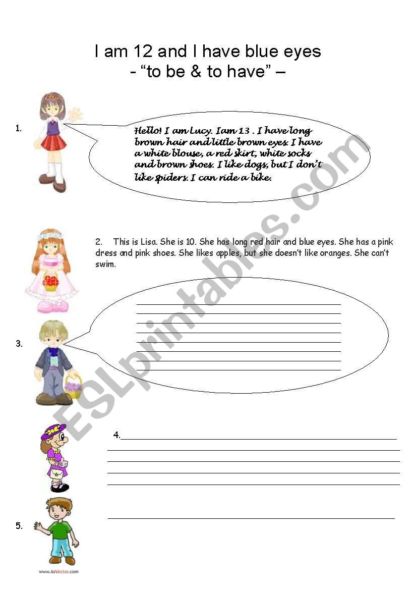 Descriptions worksheet