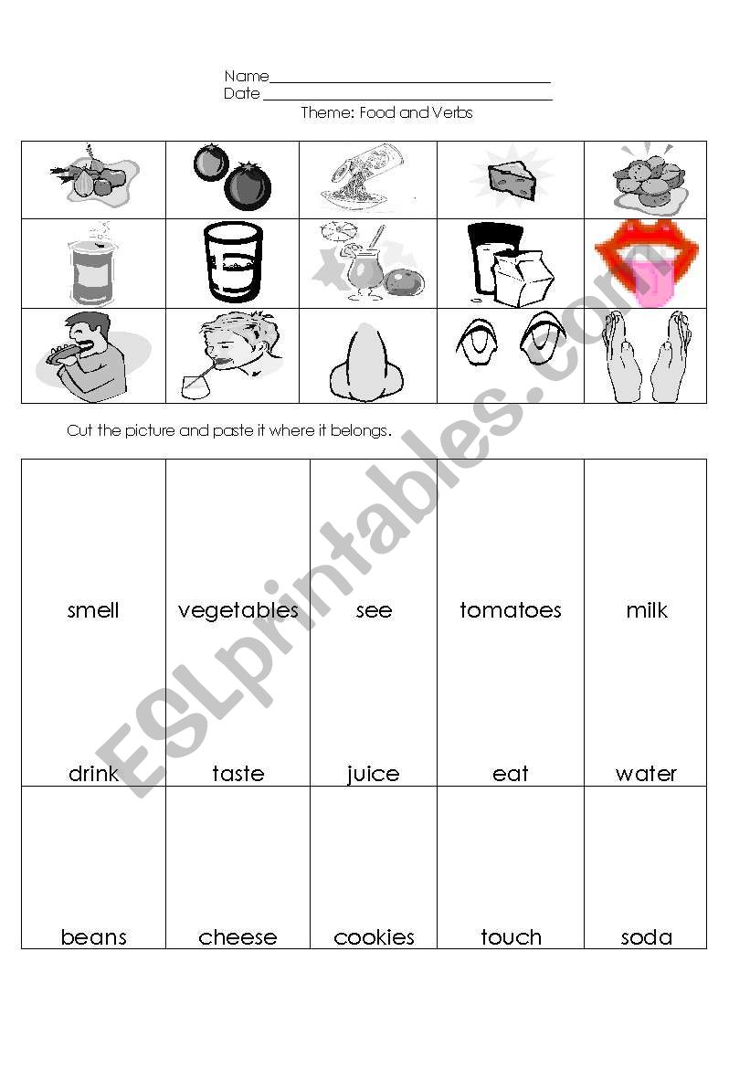 Food  worksheet