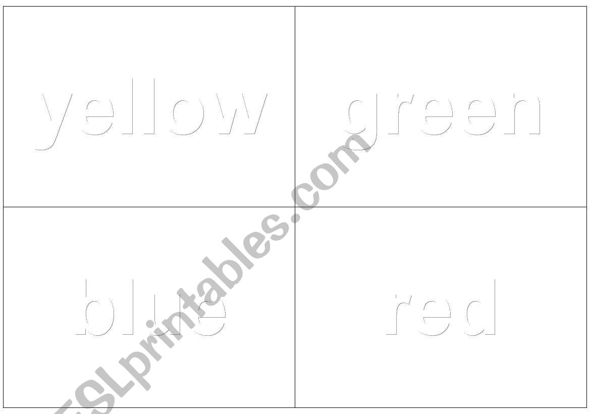 Colour words worksheet