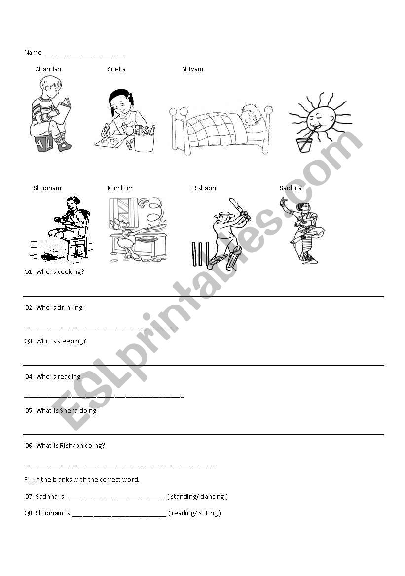 who/ what/  worksheet