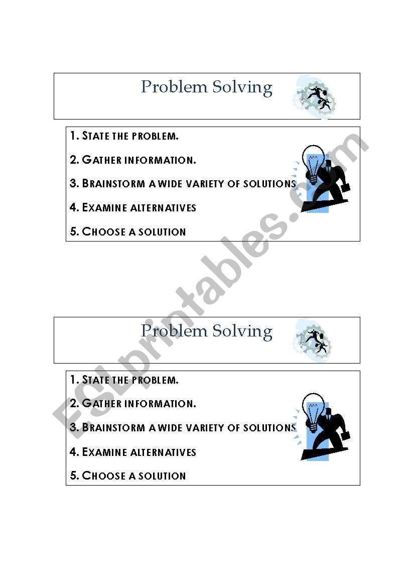 business english problem solving activities