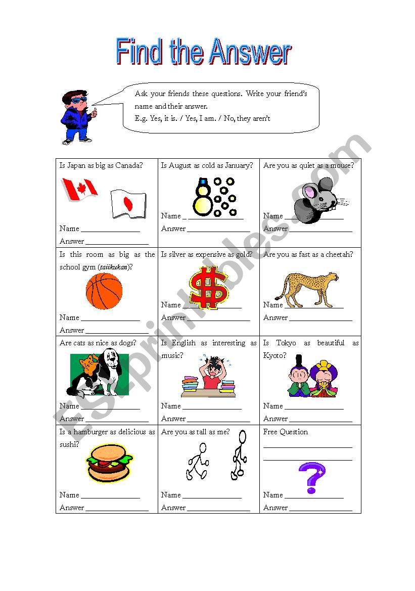 As-As Activity worksheet