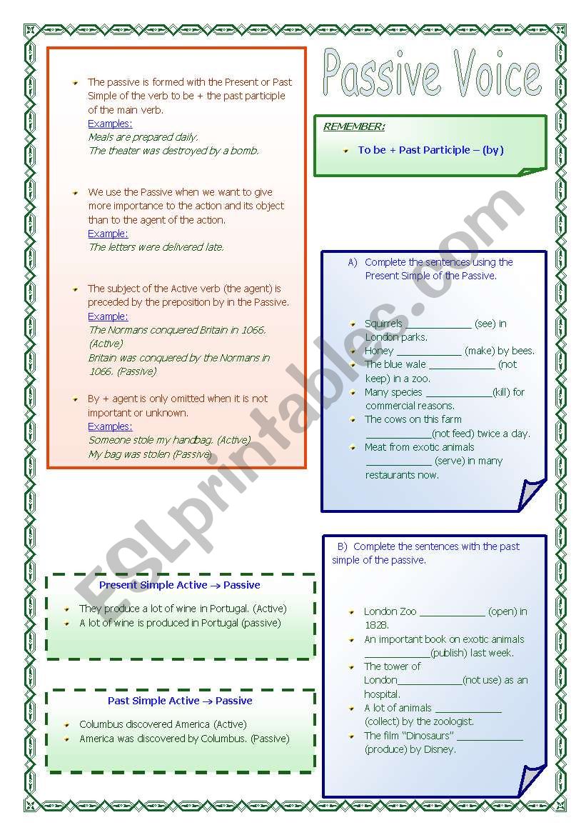 Passive Voice  worksheet