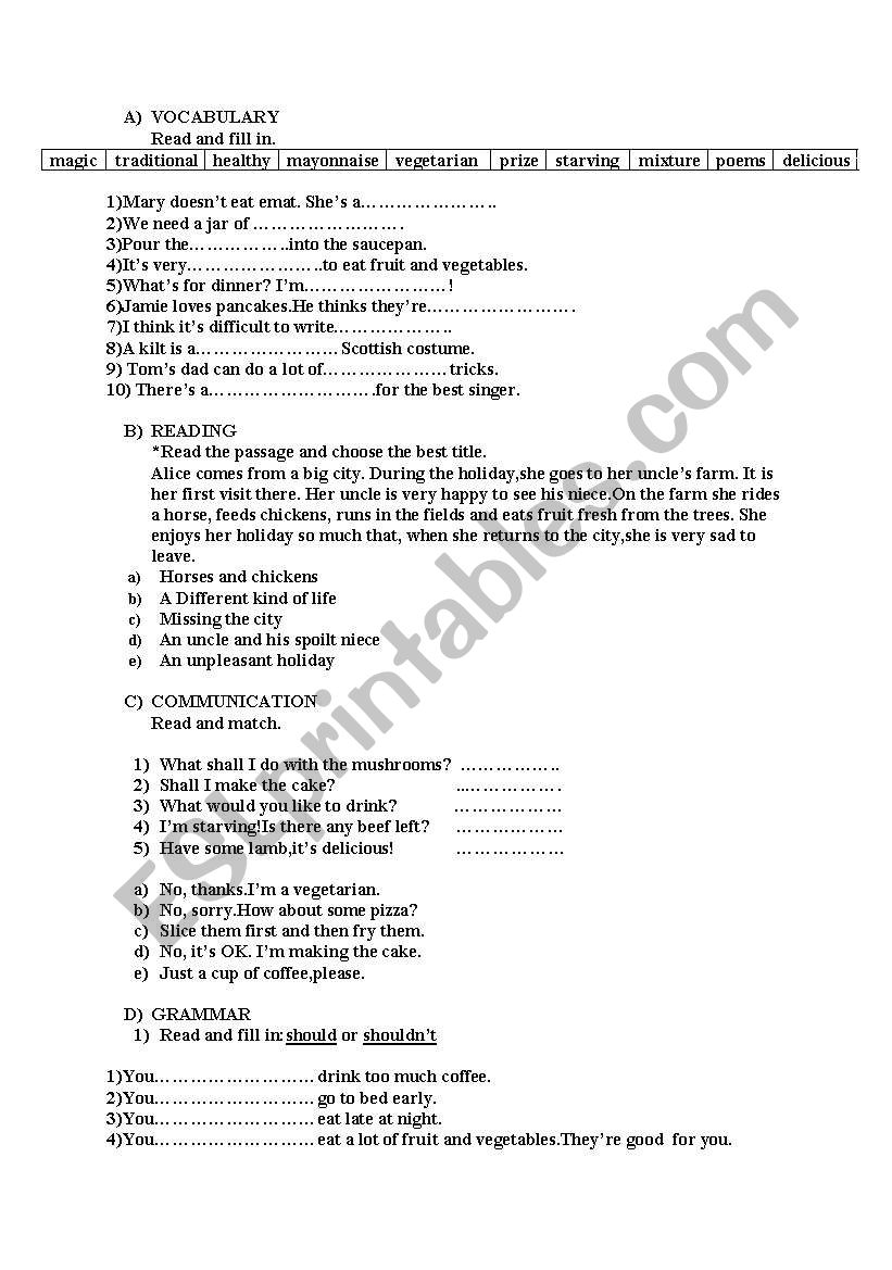 mix-up exercises worksheet