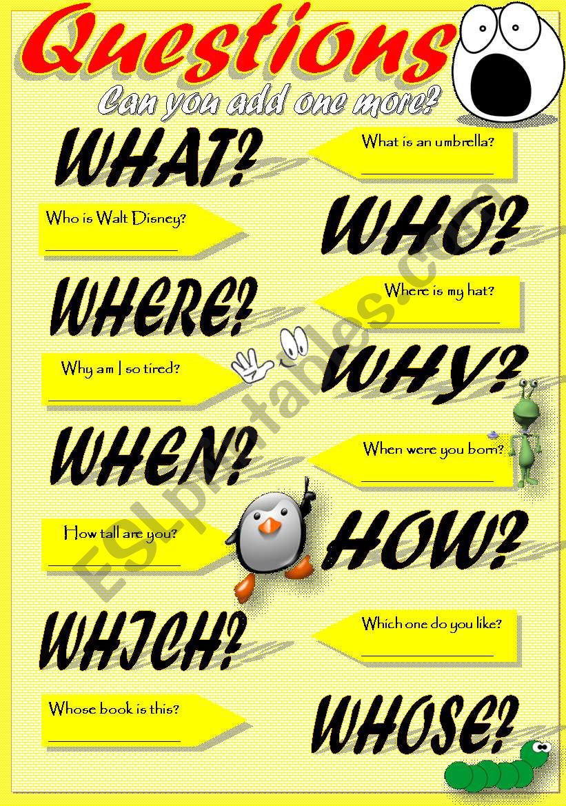 QUESTION WORDS worksheet