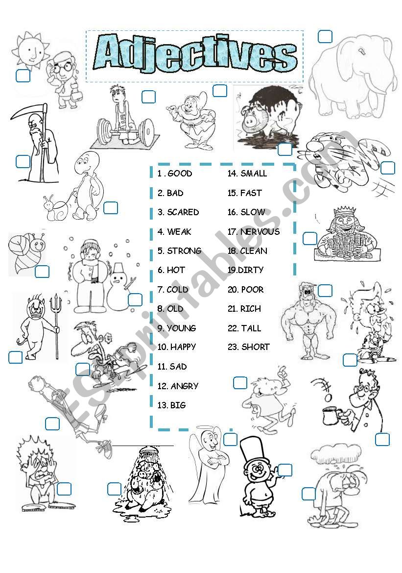 ADJECTIVES worksheet