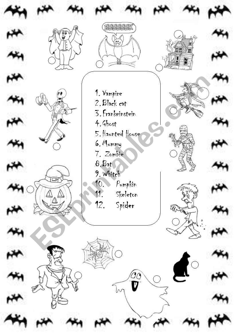 Halloween worksheet