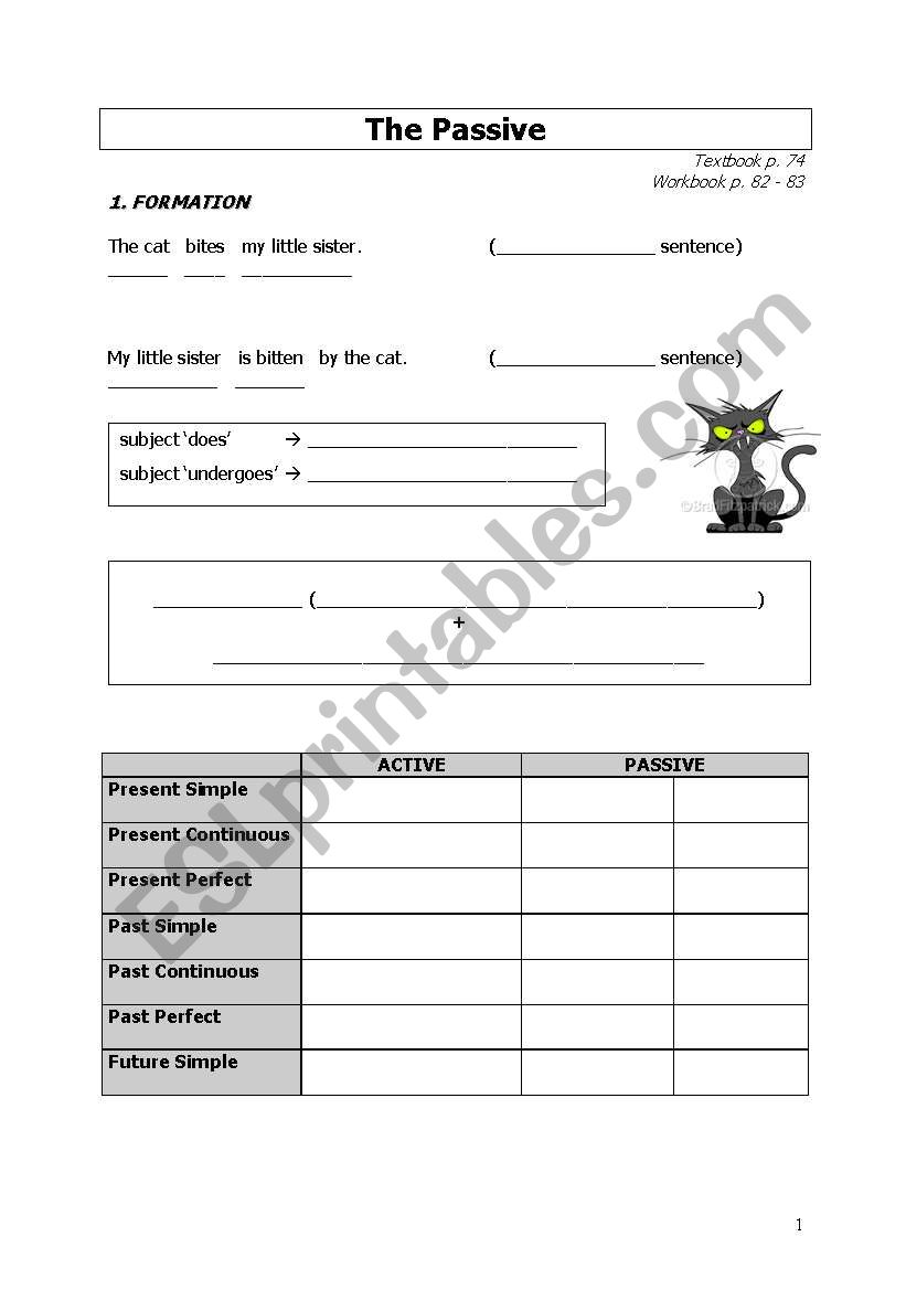 passive worksheet