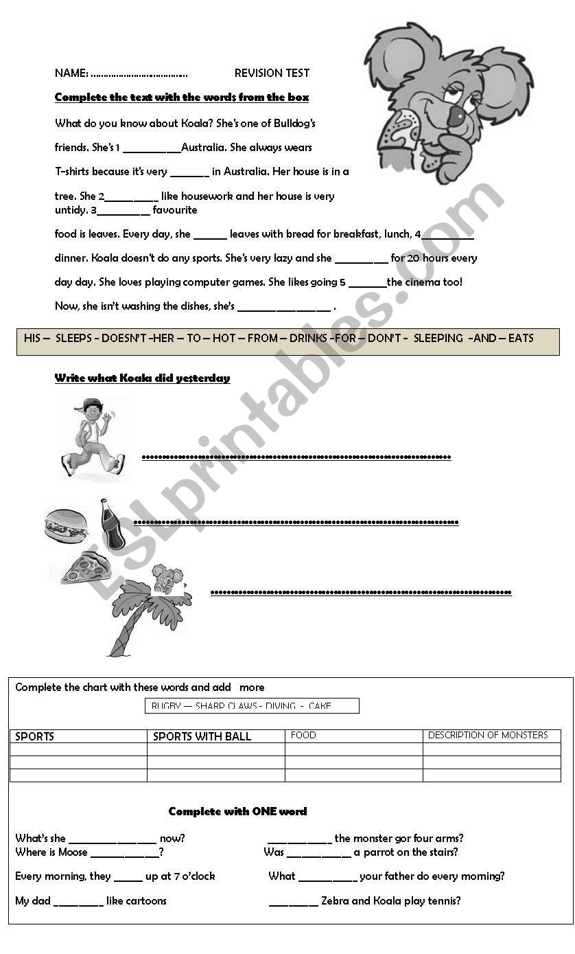 Present Simple Past Simple worksheet