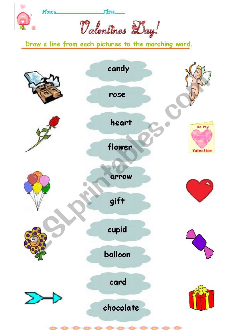 Valentines Day worksheet