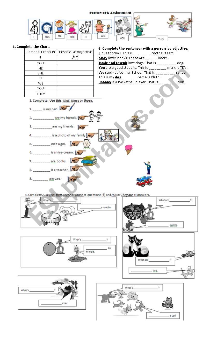 Possessive adj and demonstratives