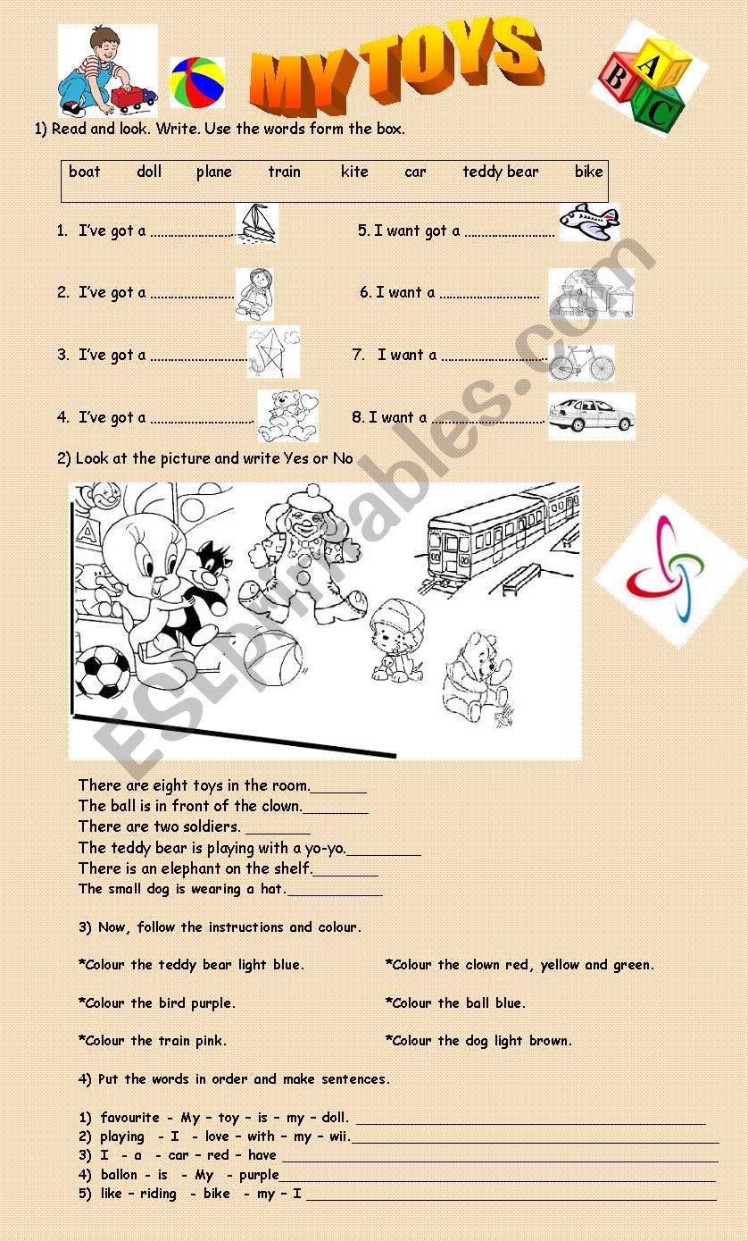 MY TOYS worksheet