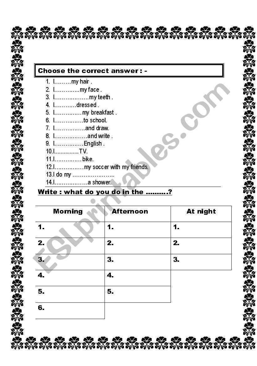 grade 4 grammer worksheet