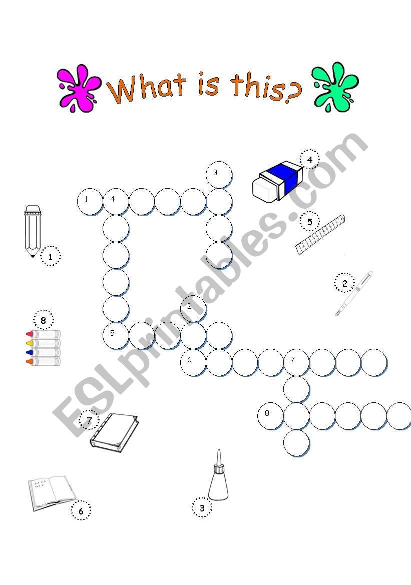 School Supplies worksheet