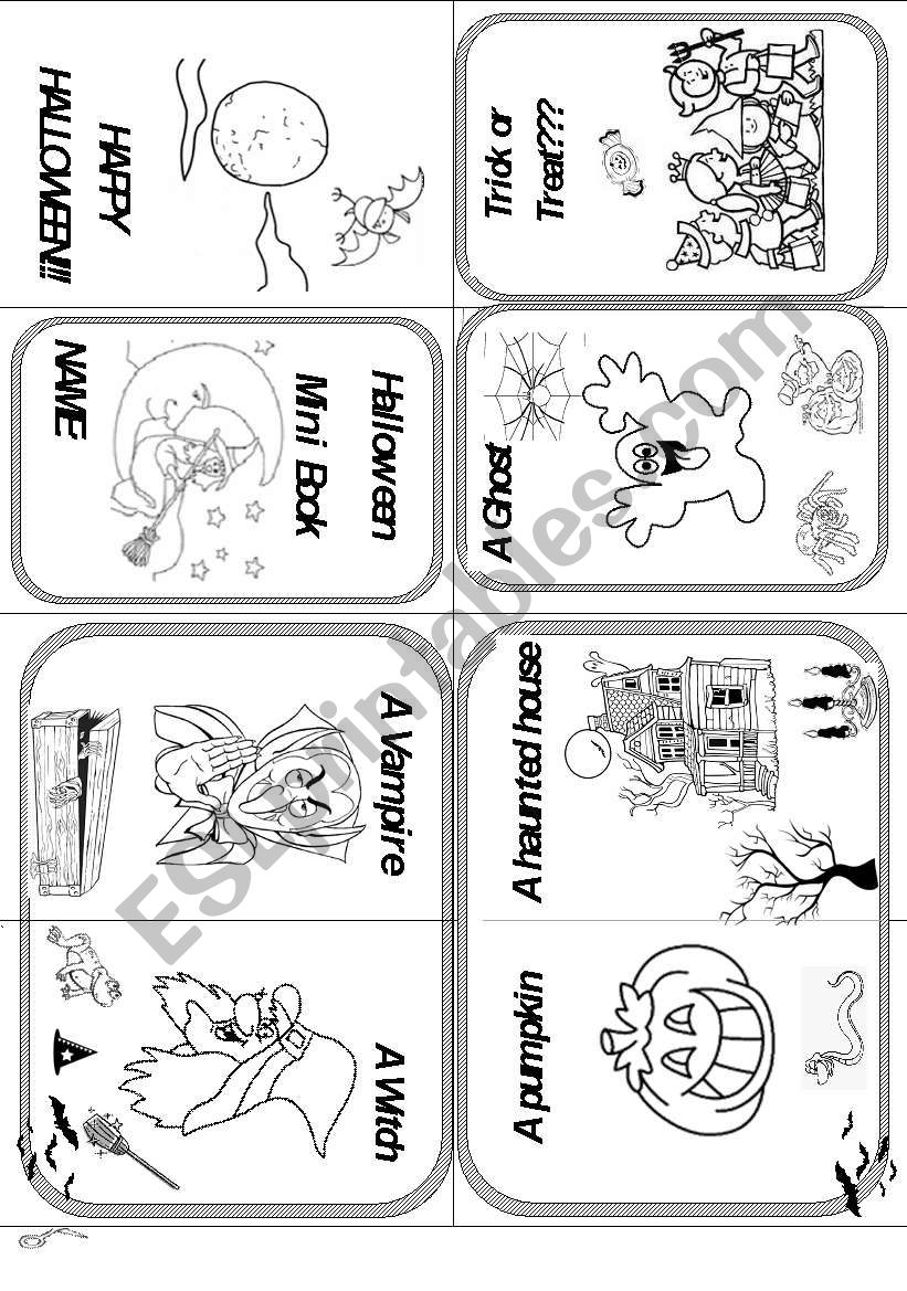 HALLOWEEN MINIBOOK worksheet