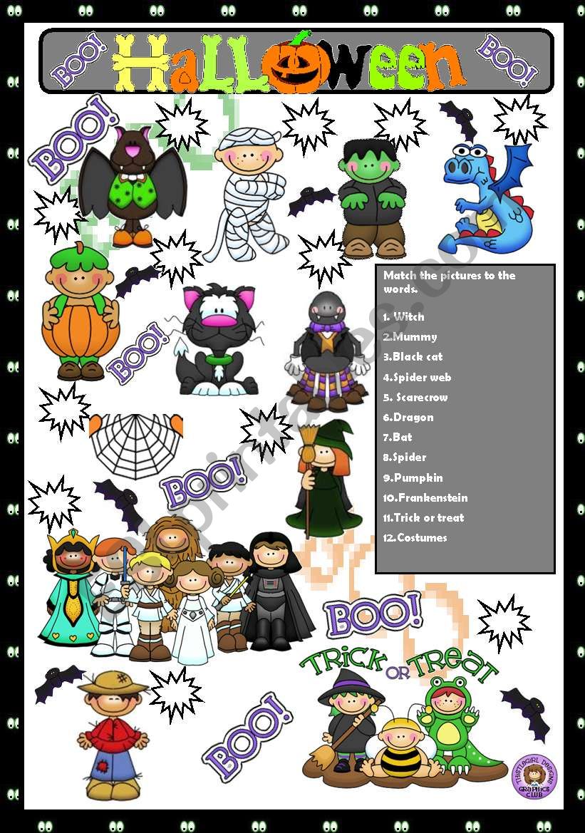 HALLOWEEN - MATCHING worksheet