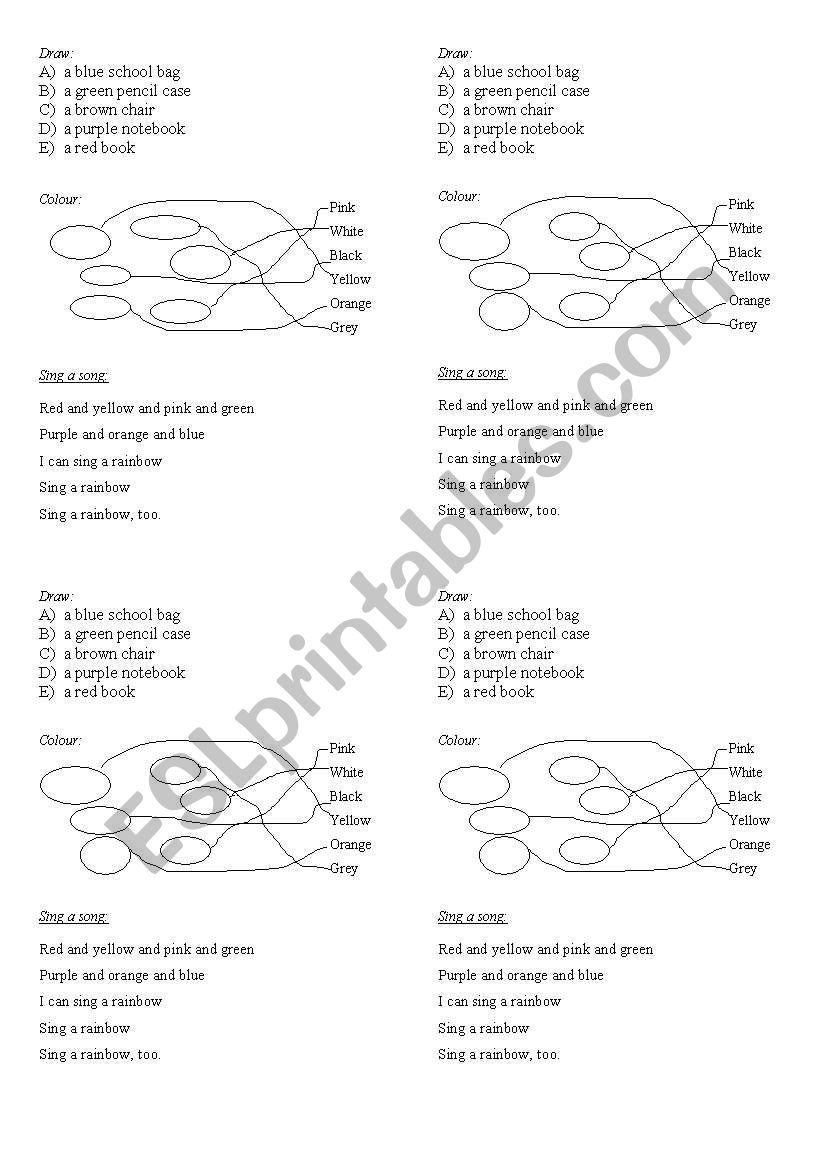 Colours worksheet