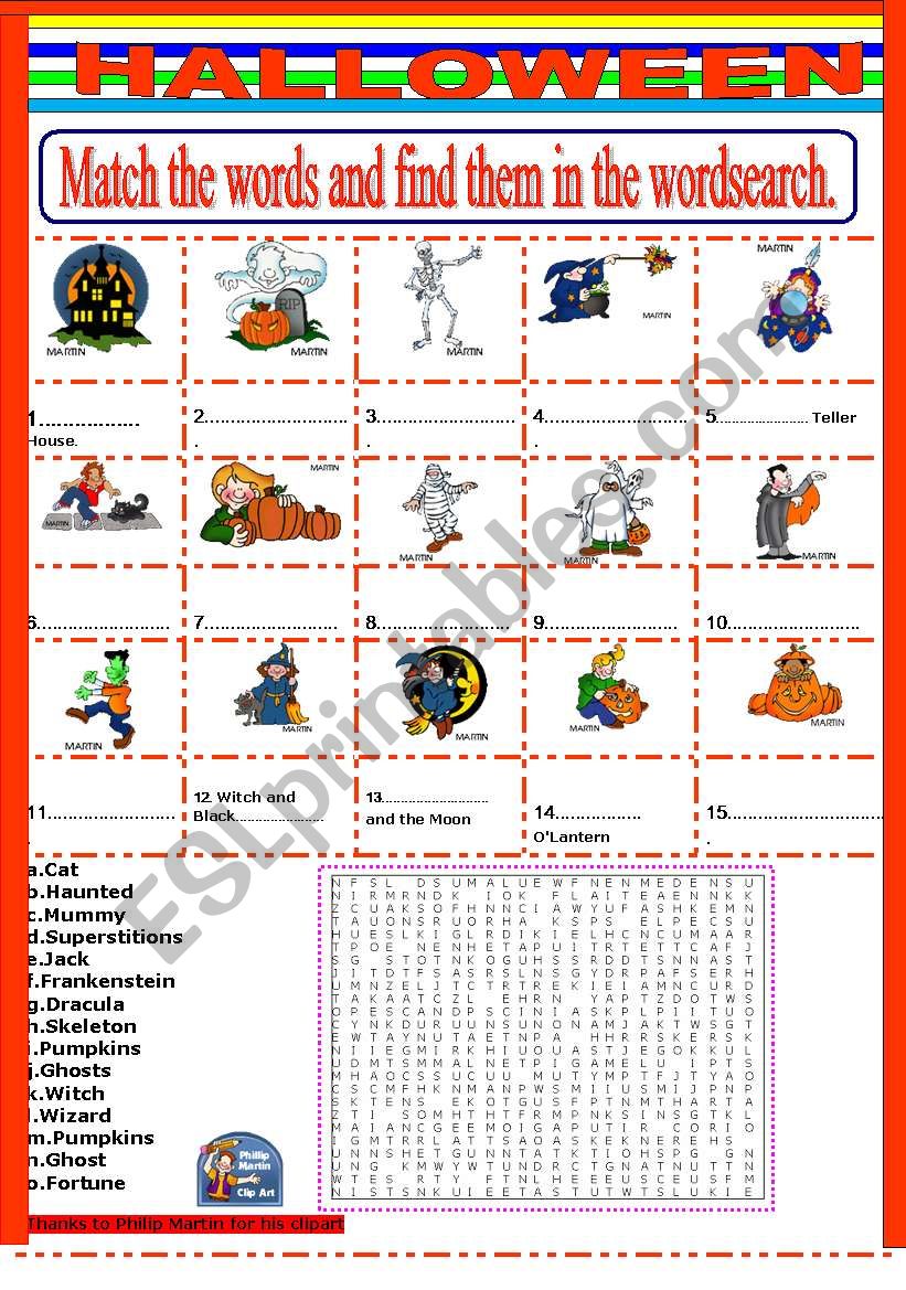 Halloween worksheet