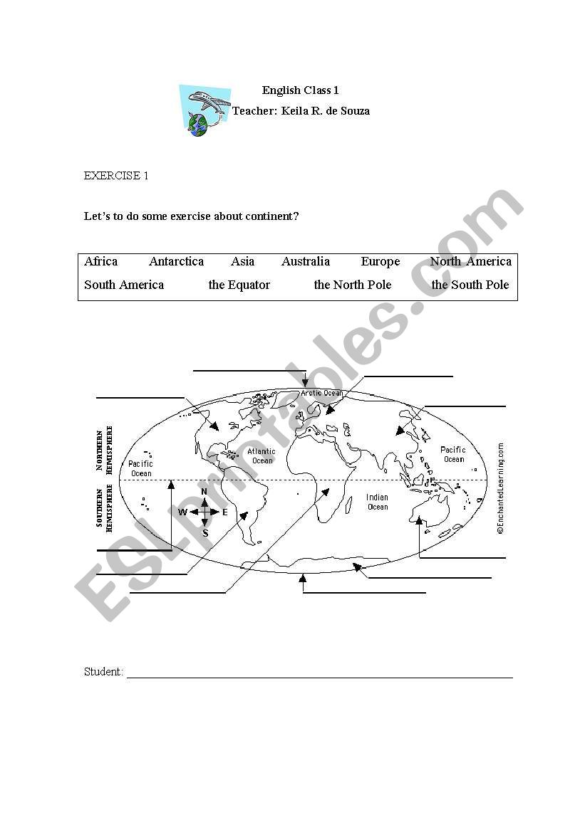 Countries worksheet