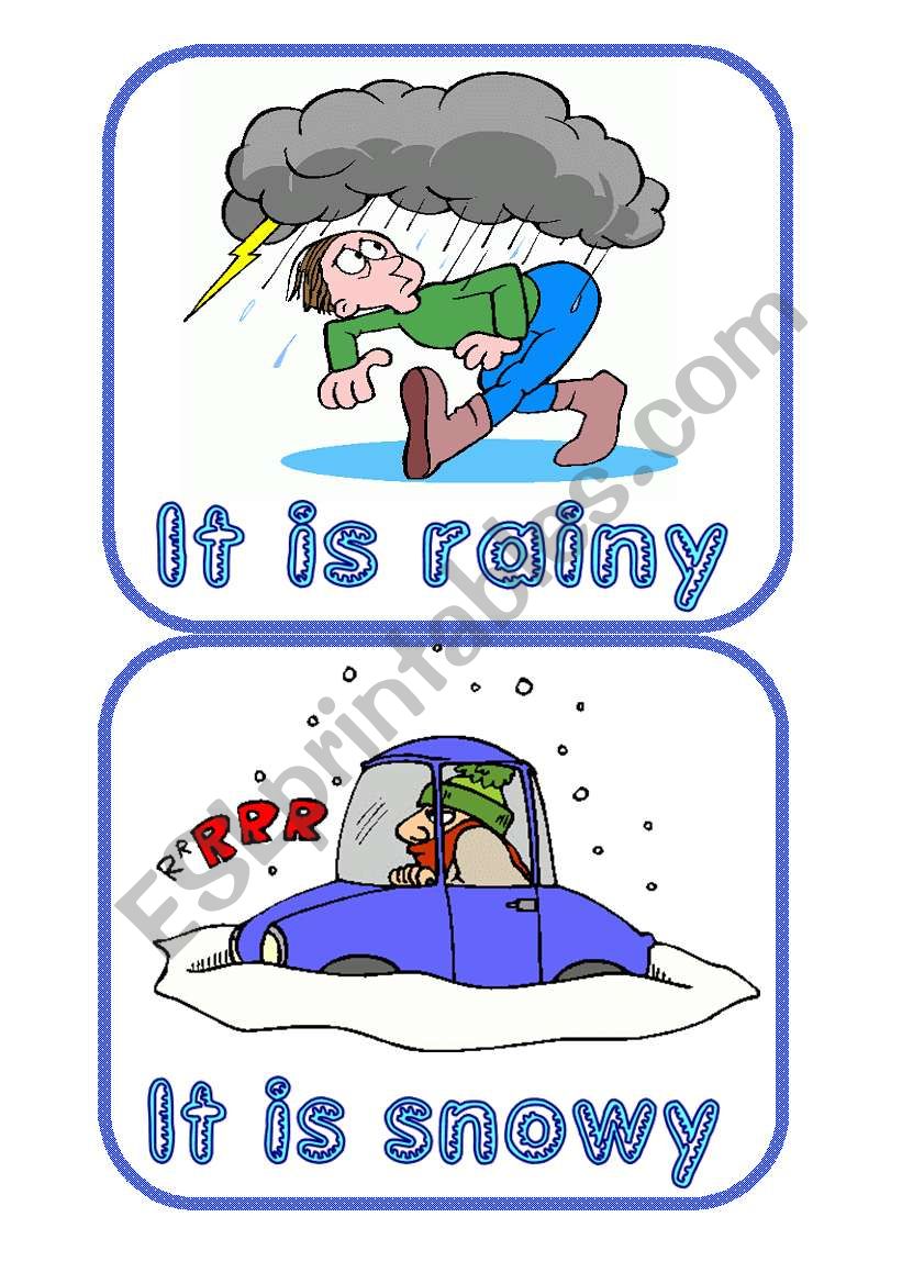 Weather flashcards worksheet