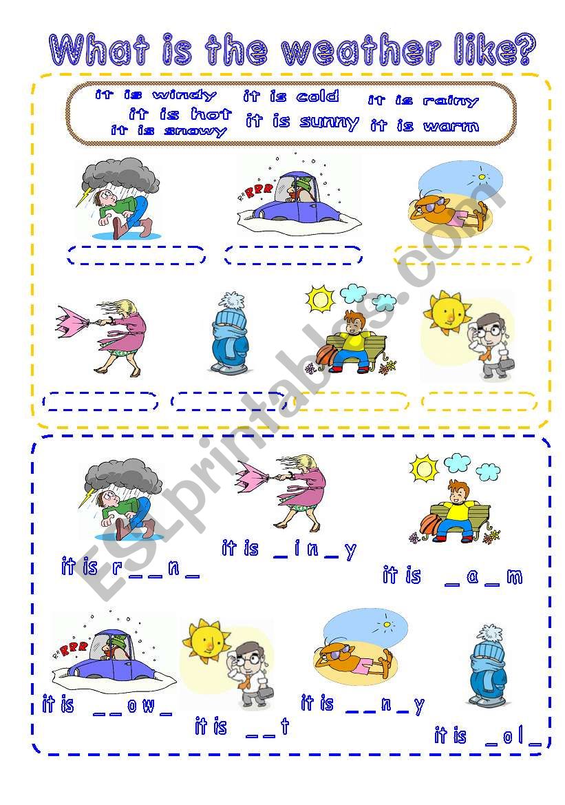 What is the weather like? worksheet