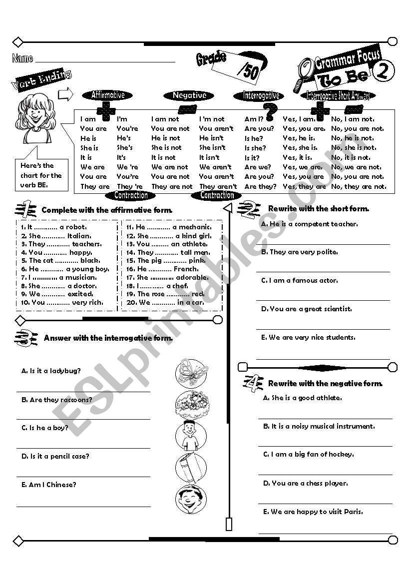 Grammar Focus Series_02 To BE (Fully Editable + Answer Key)