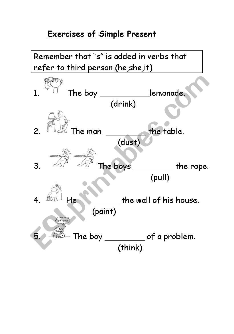 Simple present practice worksheet