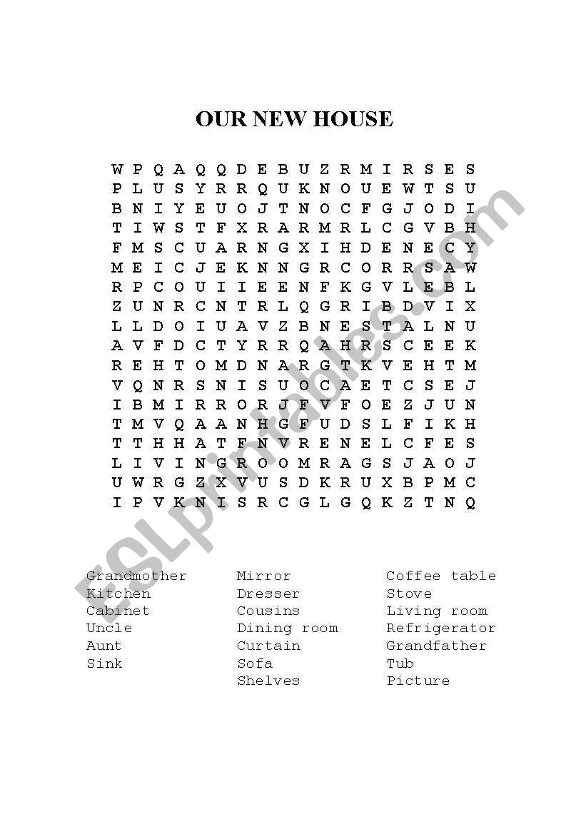 Word Search worksheet