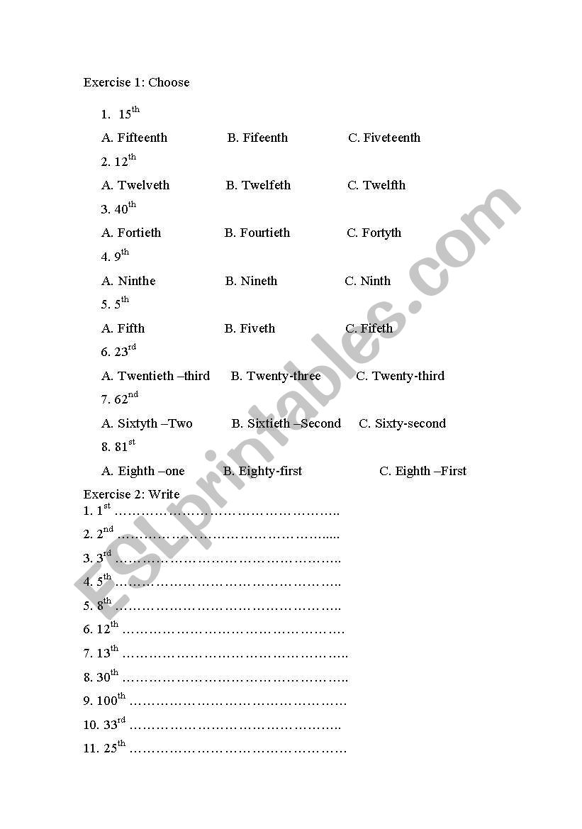 MONTHS AND DAYS OF THE WEEK  Worksheets  