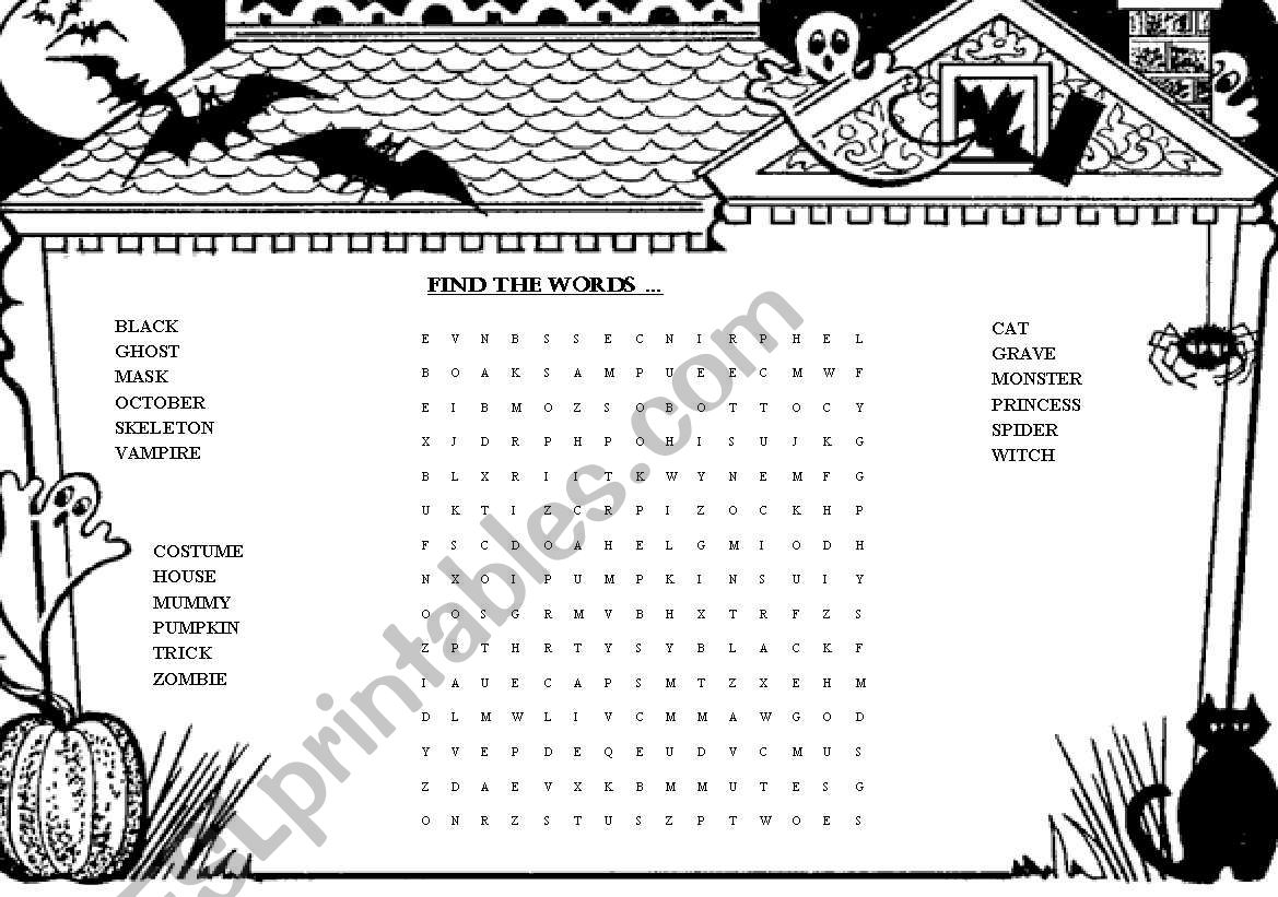 Halloween worksheet