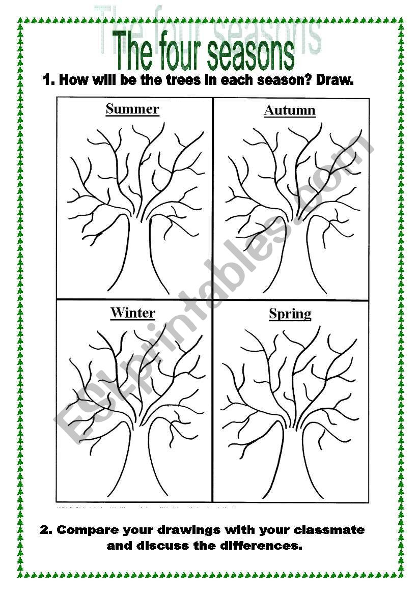 The four seasons - Draw and discuss - Part 1