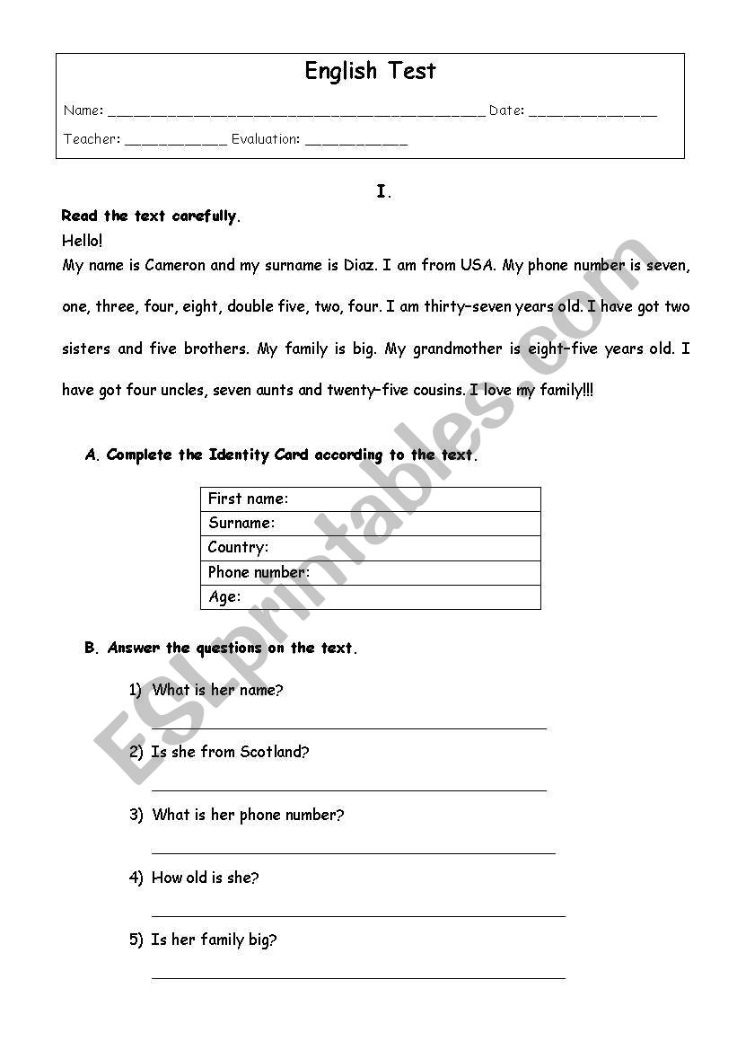 teste worksheet