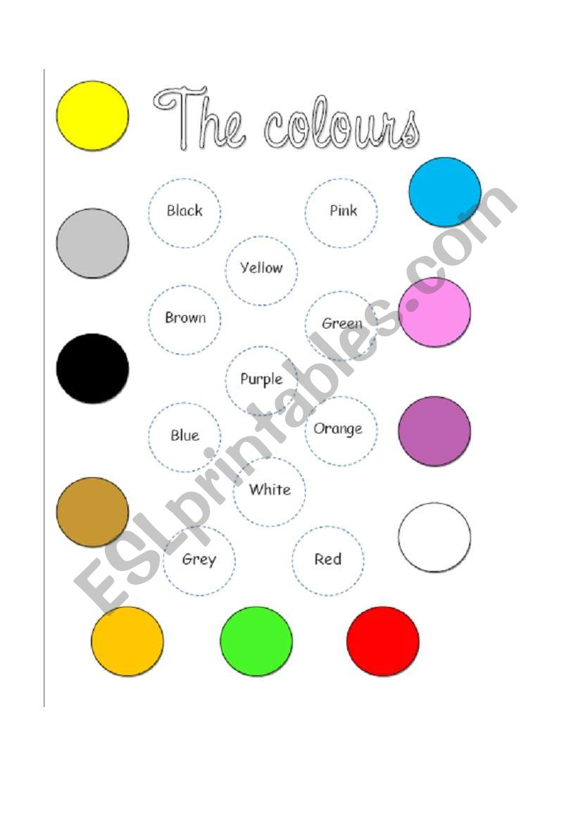 colours worksheet