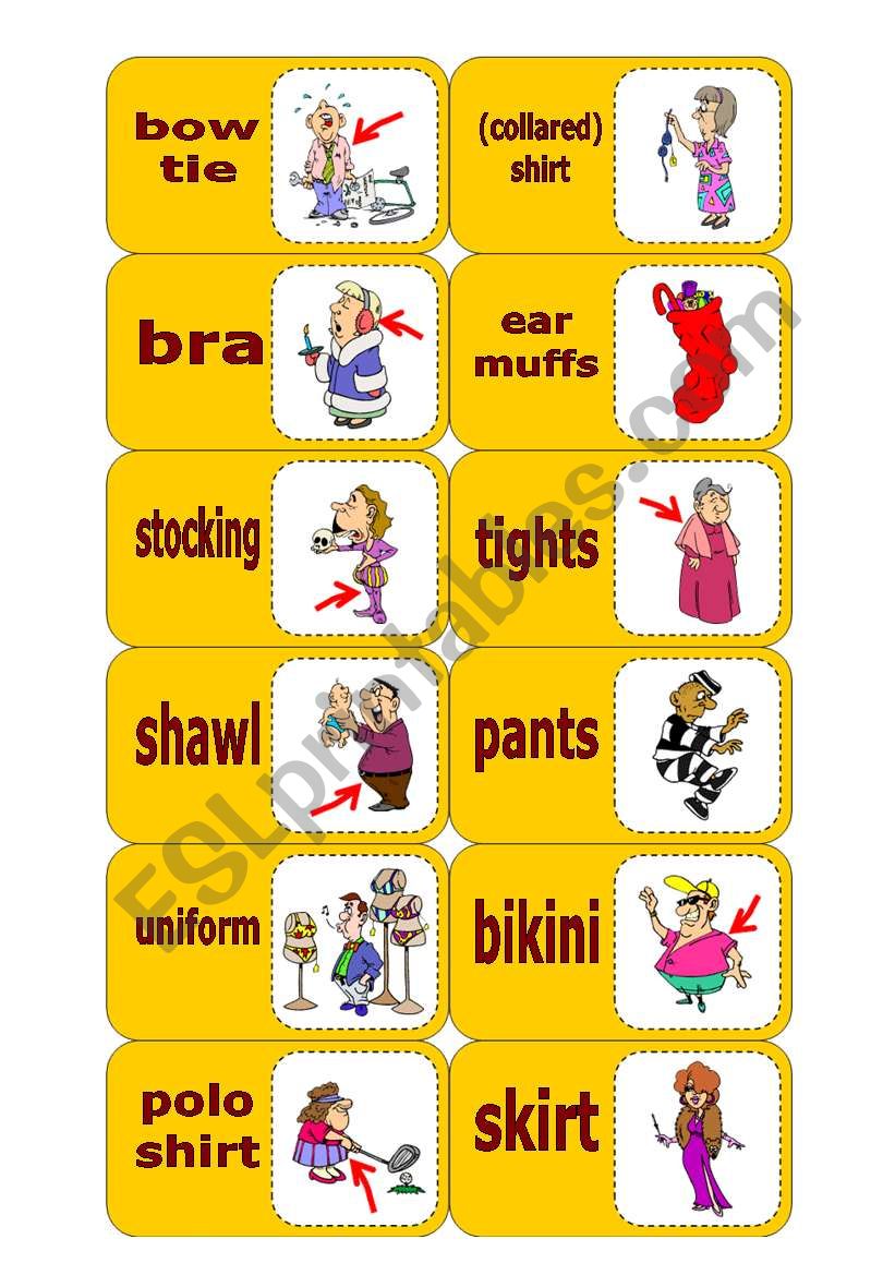 Clothes Domino 2 worksheet