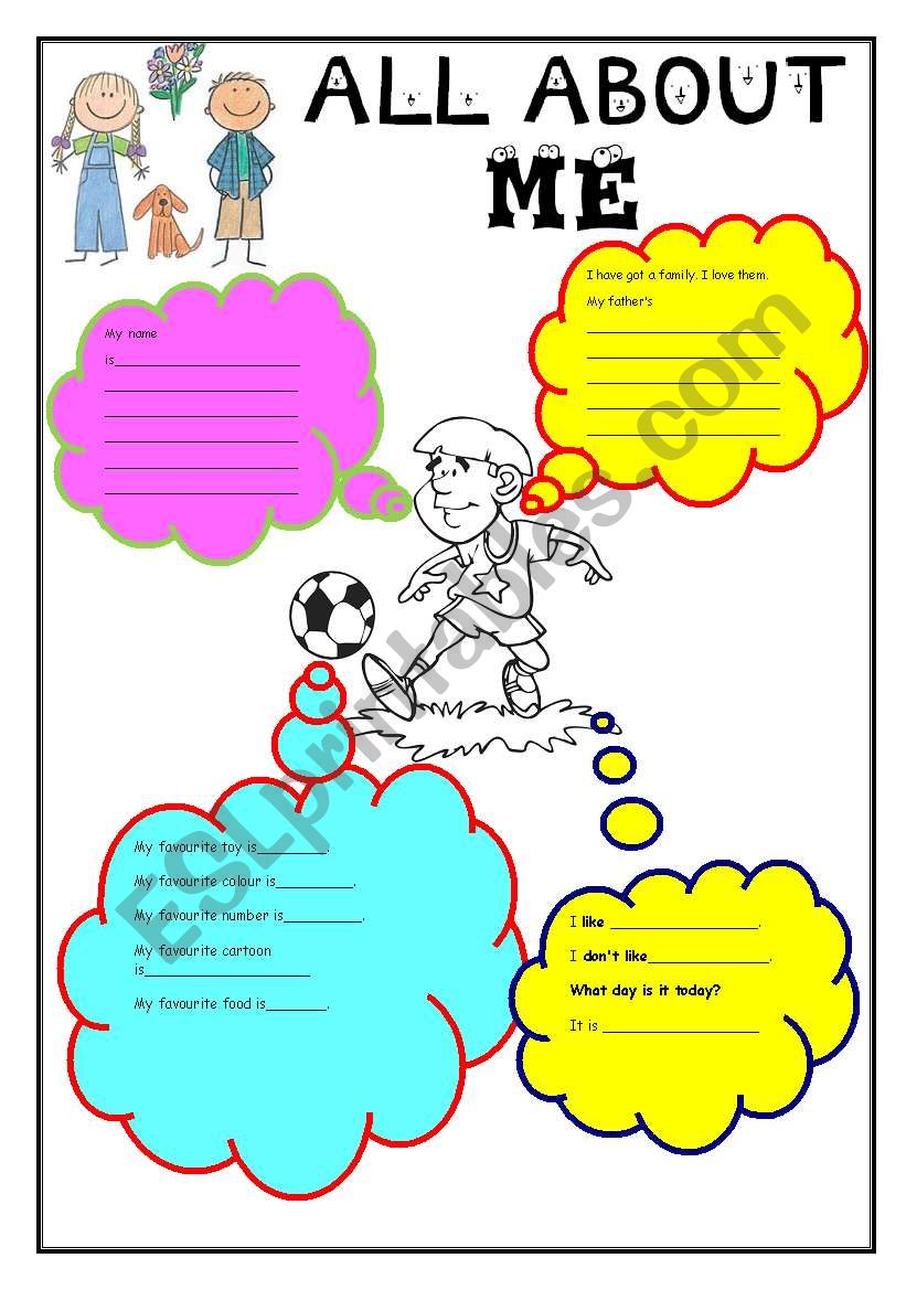 all about me worksheet