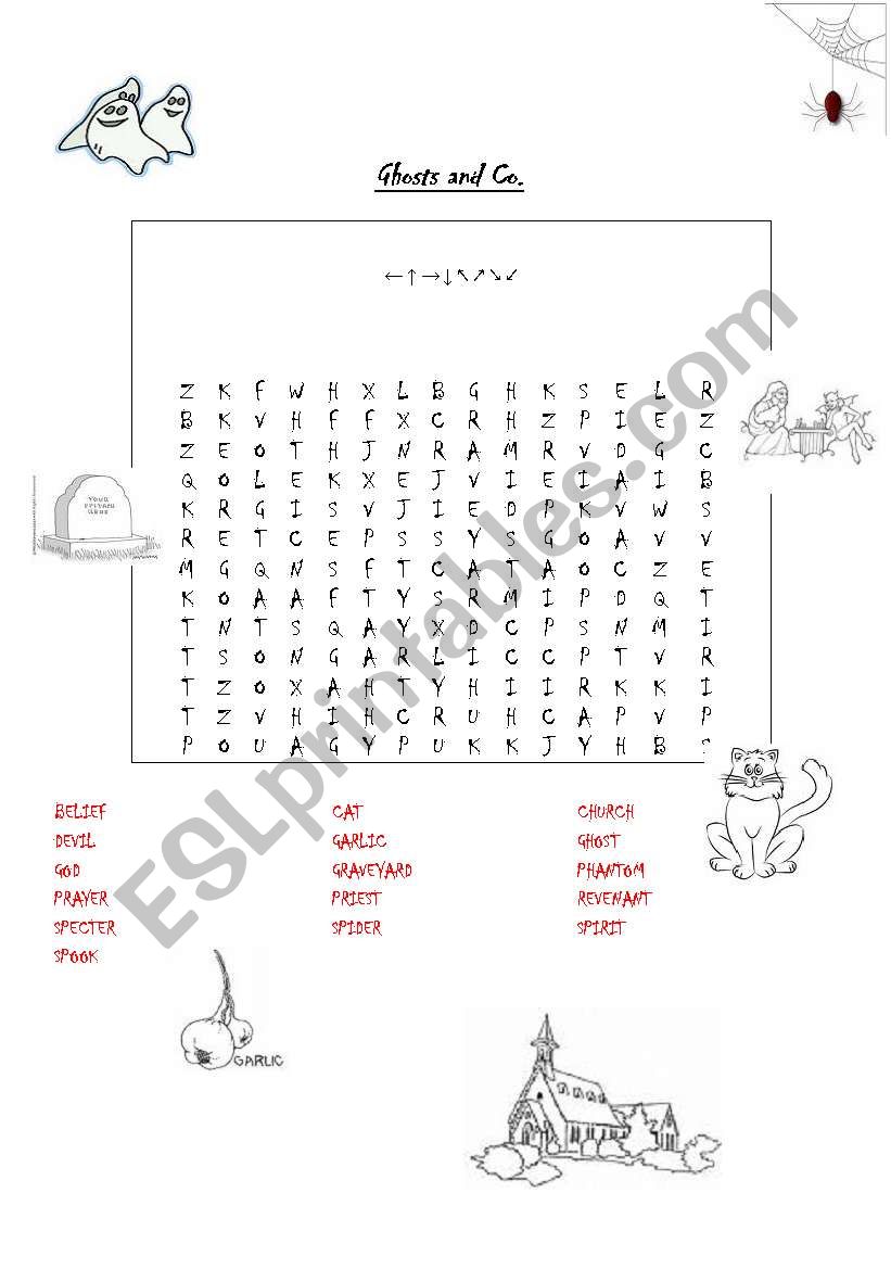 Halloween - Ghosts and Co worksheet