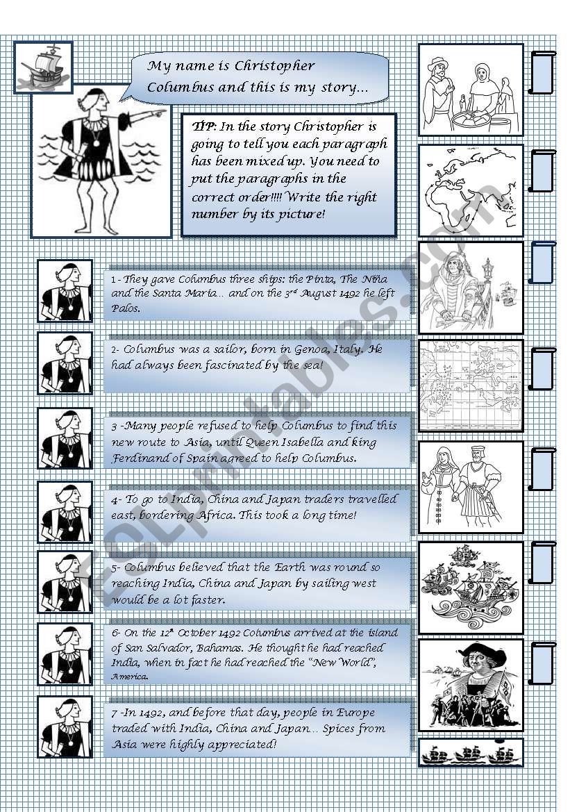 Christopher Columbus worksheet