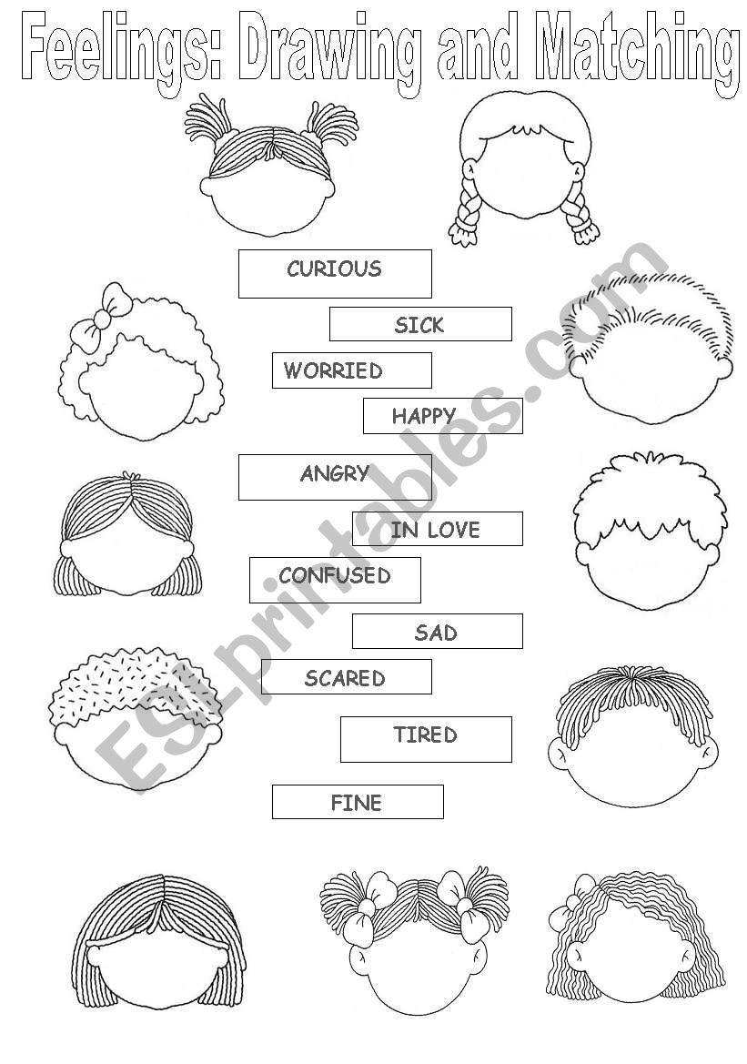 Feelings: drawing and matching